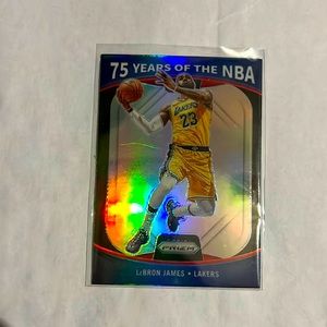 Lebron James 75 Years of NBA Silver Prizm